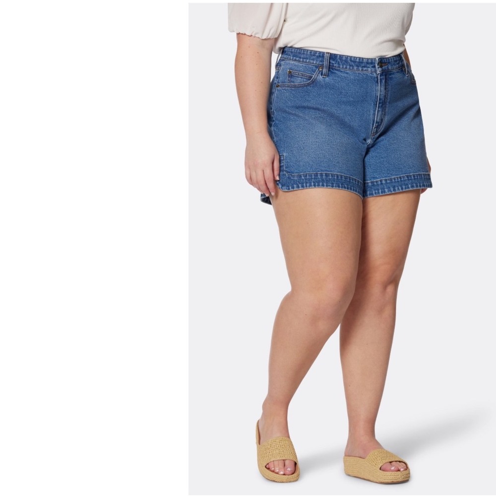 Joie Denim Tatum Dolphin Shorts Womens 20W Blue Excellent High Rise Notched Hem